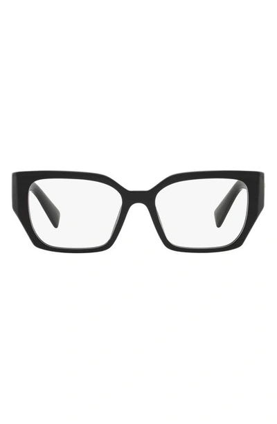 Miu Miu 54mm Rectangular Optical Glasses In Black