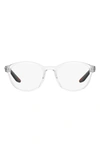 Prada 53mm Phantos Optical Glasses In Crystal
