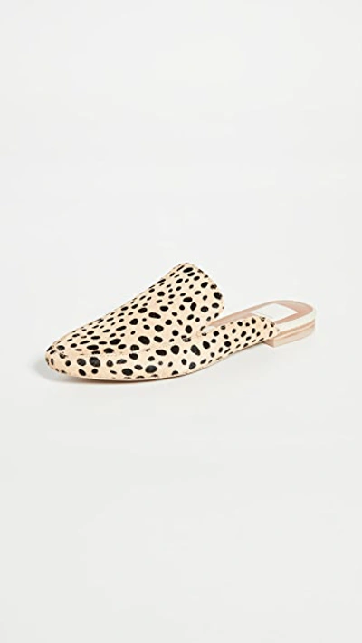 Dolce Vita Grant Genuine Calf Hair Flat Mule In Leopard Print Calf Hair