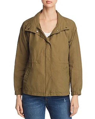 Eileen Fisher Snap Storm Placket Jacket In Olive