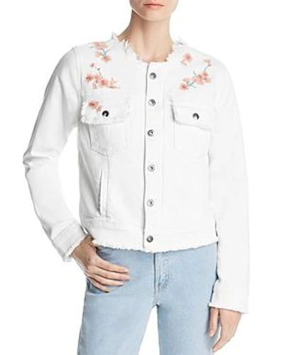 Billy T Embroidered Denim Jacket In White
