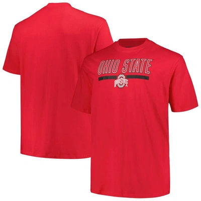 Profile Men's  Scarlet Ohio State Buckeyes Big And Tall Team T-shirt