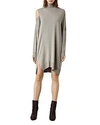 Allsaints Cecily Turtleneck Dress In Sable Brown