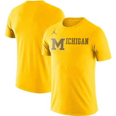 Jordan Brand Maize Michigan Wolverines Basketball Retro 2-hit T-shirt
