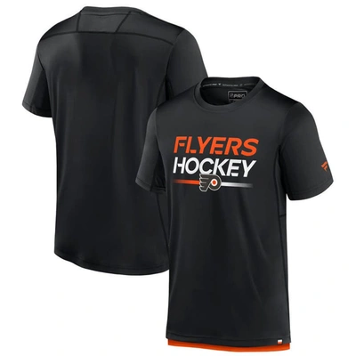 Fanatics Branded  Black Philadelphia Flyers Authentic Pro Tech T-shirt