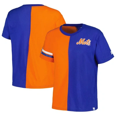 Starter Royal/orange New York Mets Power Move T-shirt