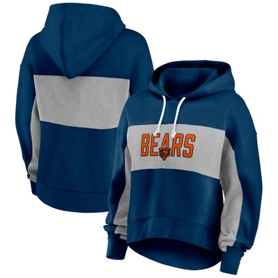 Fanatics Branded  Navy Chicago Bears Filled Stat Sheet Pullover Hoodie
