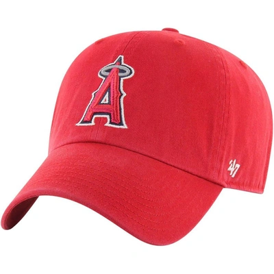 47 ' Red Los Angeles Angels Clean Up Adjustable Hat