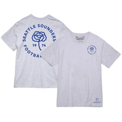 Mitchell & Ness Men's  Heather Gray Seattle Sounders Fc Carnation T-shirt