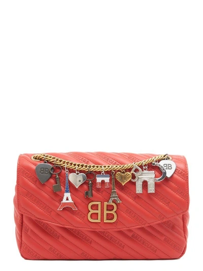 Balenciaga 'bb Round' Bag In Red