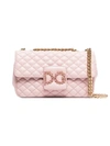 Dolce & Gabbana Quilted Leather Shoulder Bag In Pink