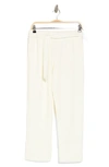 T Tahari Tie Waist Scuba Knit Pants In White