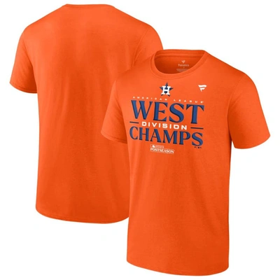 Fanatics Branded  Orange Houston Astros 2023 Al West Division Champions Locker Room T-shirt