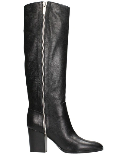 Sergio Rossi Black Leather Boots