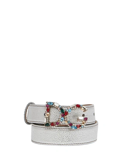 Dolce & Gabbana Belt In Silver