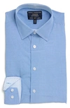 Report Collection Microprint Slim Fit Dress Shirt In Blue