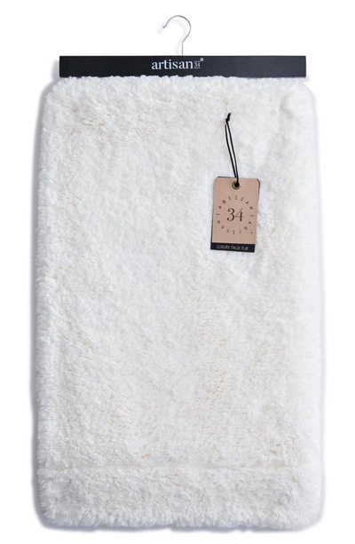 Artisan 34 Angolan Fluffy Faux Fur Throw Blanket In Ivory