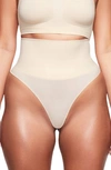 Skims Core Control Thong In Clay