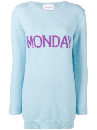 Alberta Ferretti Monday Sweater Dress In Light Blue