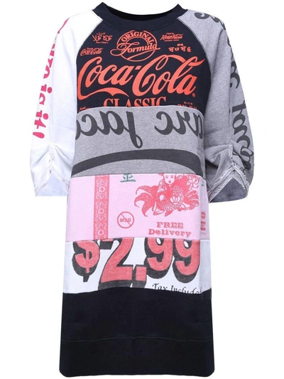 Marc Jacobs Coca-cola Cotton-fleece Dress In Nero