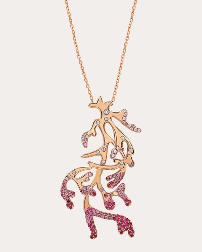 Maison Tjoeng Women's Pink Sapphire Arcadia Atoll Pendant Necklace