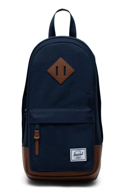 Herschel Supply Co. Heritage Shoulder Bag In Navy/ Tan