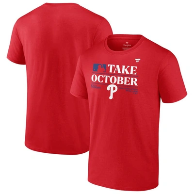 Fanatics Branded  Red Philadelphia Phillies 2023 Postseason Locker Room T-shirt