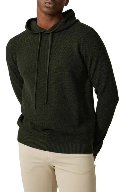 Good Man Brand Waffle Knit Merino Wool Hoodie In Green