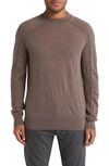 Good Man Brand Mock Neck Merino Wool Sweater In Taupe Grey