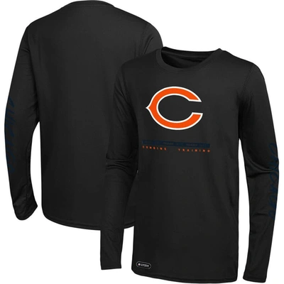 Outerstuff Black Chicago Bears Agility Long Sleeve T-shirt