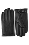 Hestra Nelson Hairsheep Leather Gloves In Black