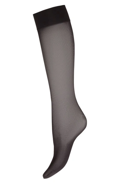 Wolford Satin Touch Knee High Socks In Black