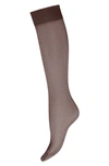 Wolford Satin Touch Knee High Socks In Nearly Black