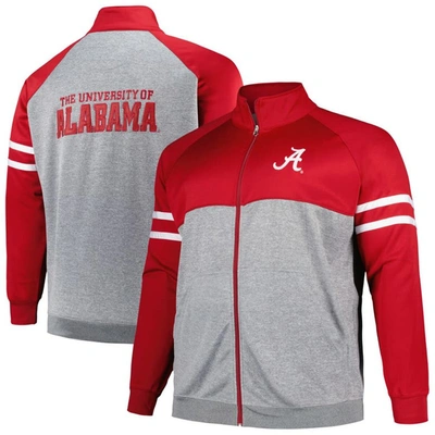 Profile Men's  Crimson Alabama Crimson Tide Big And Tall Fleece Full-zip Jacket