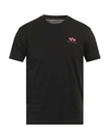 Alpha Industries Man T-shirt Black Size 3xl Cotton