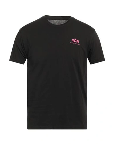 Alpha Industries Man T-shirt Black Size 3xl Cotton In Black