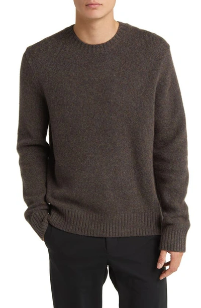 Vince Mélange Wool Blend Crewneck Sweater In Heather Carrillo Green