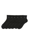 Calvin Klein Men's Basic Cushion Quarter 6-pack Socks In Black