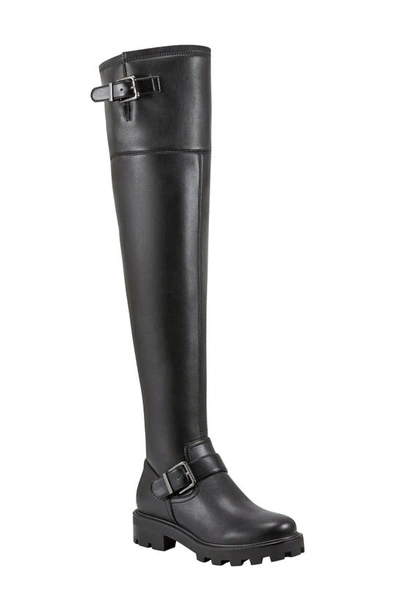 Marc Fisher Ganven Lug Sole Over The Knee Boot In Black 002