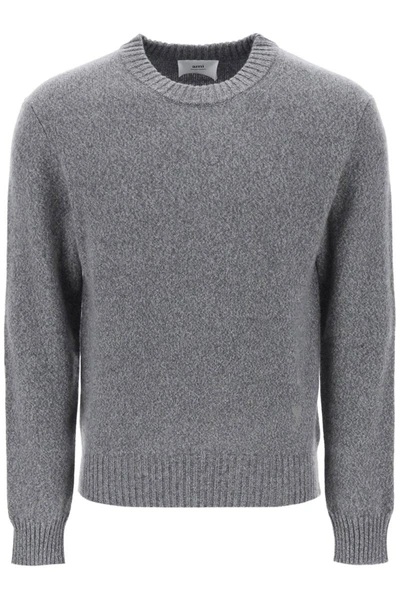 Ami Alexandre Mattiussi Ami Paris Cashmere And Wool Sweater In Grey
