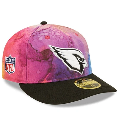 New Era Pink/black Arizona Cardinals 2022 Nfl Crucial Catch Low Profile 59fifty Fitted Hat