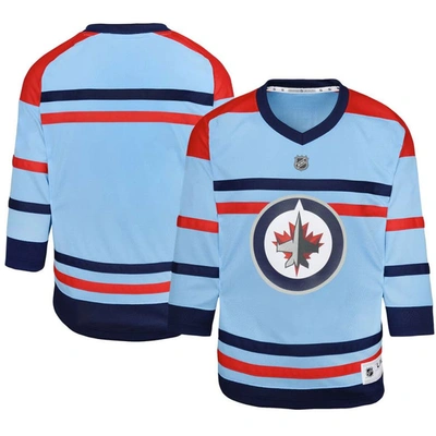 Outerstuff Kids' Youth  Light Blue Winnipeg Jets Anniversary Replica Jersey