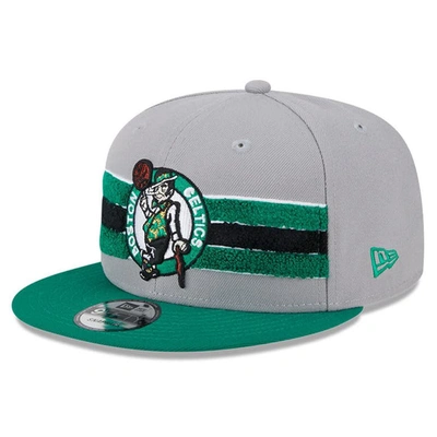New Era Gray Boston Celtics Chenille Band 9fifty Snapback Hat