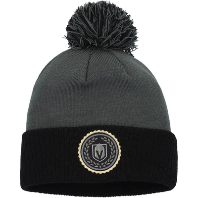 Adidas Originals Adidas Gray Vegas Golden Knights Laurel Cuffed Knit Hat With Pom