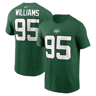 Nike Men's  Quinnen Williams Green New York Jets Player Name And Number T-shirt