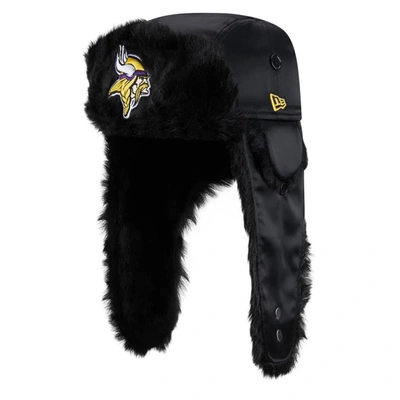 New Era Black Minnesota Vikings Trapper Hat