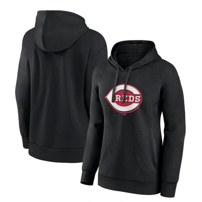 Fanatics Branded Black Cincinnati Reds Logo Pullover Hoodie