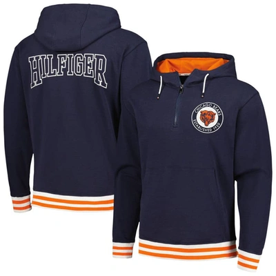 Tommy Hilfiger Navy Chicago Bears Aaron Quarter-zip Hoodie