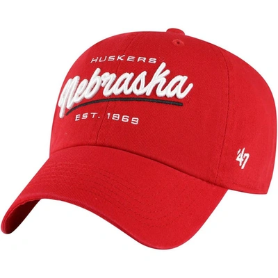 47 ' Scarlet Nebraska Huskers Sidney Clean Up Adjustable Hat