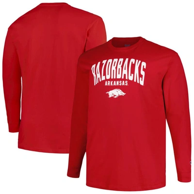 Champion Cardinal Arkansas Razorbacks Big & Tall Arch Long Sleeve T-shirt